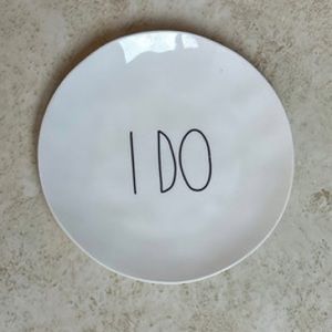 RAE DUNN " I DO " melamine plate ~ 6" in diameter